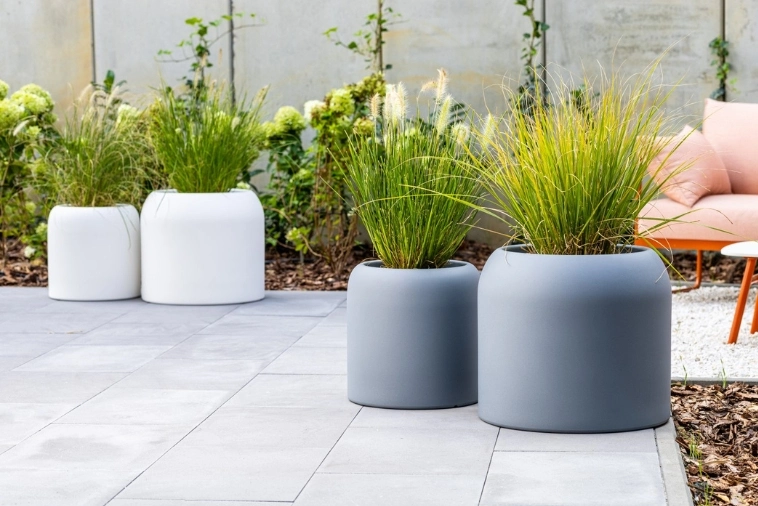 Klasyczna Okrągła Donica do ogrodu Monumo Ambienti  biała 36h